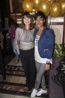 INA Paule Klink and Dennenesch Zoudé at the ceremony of the blue flower award 2018 in the restaurant Grosz Berlin 14 02 2018 Foto:xK.xWernerx xFuturexImage