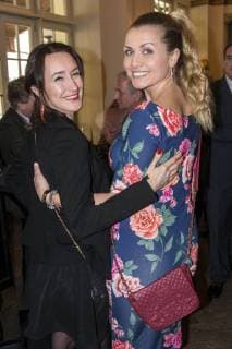 Maike von Bremen and Jessica Boehrs at the ceremony of the blue flower award 2018 in the restaurant Grosz Berlin 14 02 2018 Foto:xK.xWernerx xFuturexImage