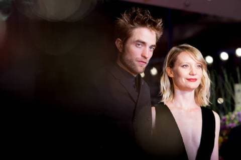 Actor Robert Pattinson with actress Mia Wasikowska during the premiere of the movie DAMSEL on the occasion of the 68 International Film Festival Berlin snapshot photography xK M Krause