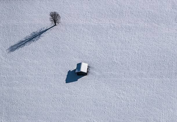 Zell am see THEMENBILD trees throw shadow on the snow-covered landscape on 5 February 2018 in Zell am See Kaprun Austria of trees cast shadows on the snow covered landscape Zell am See Kaprun Austria on 2018 02 05  EP_fei