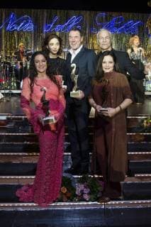 Christine Neubauer Matilda de Angelis Sebastian Koch Klaus J Behrendt and Elisabeth Lanz in the Notte delle Stelle Premio BACCO 2018 during the Berlinale 2018 in the Hotel Maritim Berlin 16 02 2018 Foto:xK.xWernerx xFuturexImage