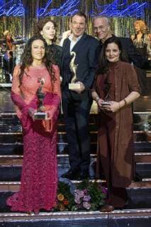 Christine Neubauer Matilda de Angelis Sebastian Koch Klaus J Behrendt and Elisabeth Lanz in the Notte delle Stelle Premio BACCO 2018 during the Berlinale 2018 in the Hotel Maritim Berlin 16 02 2018 Foto:xK.xWernerx xFuturexImage