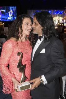 Christine Neubauer with boyfriend Jose Campos at the Notte delle Stelle Premio BACCO 2018 during the Berlinale 2018 in the Hotel Maritim Berlin 16 02 2018 Foto:xK.xWernerx xFuturexImage