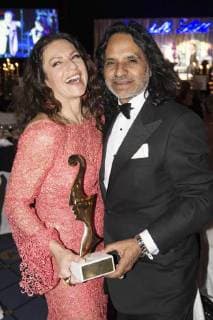 Christine Neubauer with boyfriend Jose Campos at the Notte delle Stelle Premio BACCO 2018 during the Berlinale 2018 in the Hotel Maritim Berlin 16 02 2018 Foto:xK.xWernerx xFuturexImage