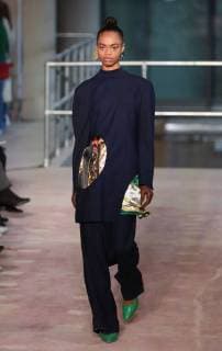 February 17, 2018 - London, United Kingdom - TOGA - Catwalk - LFW February 2018. A model walk the runway at the TOGA show during London Fashion Week February 2018 at BFC Show Space. London United Kingdom - ZUMAs197 20180217_zaa_s197_015 Copyright: xRahmanxHassanix xSopaxImagesx