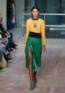 February 17, 2018 - London, United Kingdom - TOGA - Catwalk - LFW February 2018. A model walk the runway at the TOGA show during London Fashion Week February 2018 at BFC Show Space. London United Kingdom - ZUMAs197 20180217_zaa_s197_036 Copyright: xRahmanxHassanix xSopaxImagesx