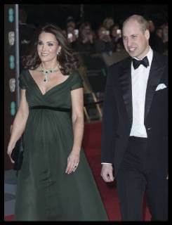 . 18 02 2018. London, United Kingdom. The Duke and Duchess of Cambridge arriving at the British Academy Film Awards in London.  xStephenxLockx xi-Imagesx IIM-16994-0066
