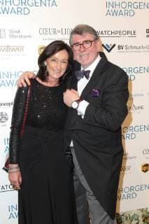 Gisbert L Brunner watch expert with wife inhorgenta award Munich 2018 in the postal Palace in Munich on 18 02 2018