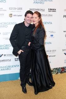 Doreen Dietel with life partner Tobias Guttenberg inhorgenta award Munich 2018 in the postal Palace in Munich on 18 02 2018