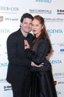 Doreen Dietel with life partner Tobias Guttenberg inhorgenta award Munich 2018 in the postal Palace in Munich on 18 02 2018