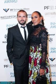 Barbara Becker with friend Juan López Salaberry inhorgenta award Munich 2018 in the postal Palace in Munich on 18 02 2018