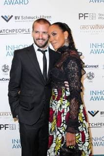 Barbara Becker with friend Juan López Salaberry inhorgenta award Munich 2018 in the postal Palace in Munich on 18 02 2018