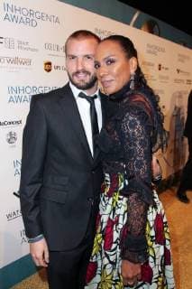 Barbara Becker with friend Juan López Salaberry inhorgenta award Munich 2018 in the postal Palace in Munich on 18 02 2018