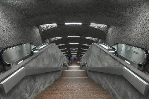 Staircase of the underground station Lorenz Church Nuremberg Middle Franconia Bavaria Germany Europe Copyright: imageBROKER/HelmutxMeyerxzurxCapellen iblmzc04639637.jpg