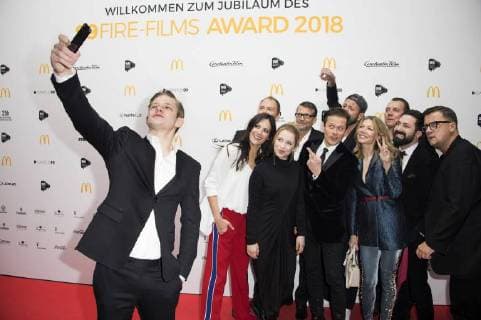 Max von der Groeben Bettina Zimmermann Stefan Kiwit Anna Lena Klenke Kai Wiesinger Roman Knizka Jakob Erwa Ursula Karven Tariq Khan and Torsten Koch at the 99Fire Films Award 2018 during the Berlinale 2018 at the Admiralpalast Berlin 21 02 2018 Foto:xF.xKernx xFuturexImage