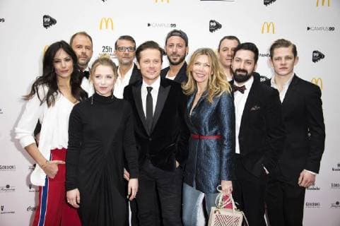 Bettina Zimmermann Stefan Kiwit Anna Lena Klenke Kai Wiesinger Roman Knizka Jakob Erwa Ursula Karven Tariq Khan and Max von der Groeben at the 99Fire Films Award 2018 during the Berlinale 2018 in the Admiralpalast Berlin 21 02 2018 Foto:xF.xKernx xFuturexImage