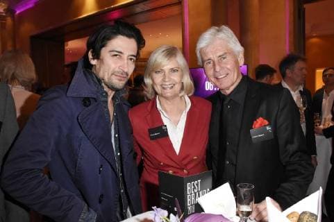 Adrian Can Yvonne Meisner and Frederic Meisner at the 15 Best Brands Award ceremony at the Hotel Bayerischer Hof Munich 21 02 2018 Foto:xP.xSchönbergerx xFuturexImage