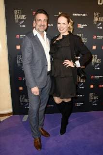 Eva Krsak with husband Jürgen at the 15 Best Brands Award ceremony at the Hotel Bayerischer Hof Munich 21 02 2018 Foto:xP.xSchönbergerx xFuturexImage