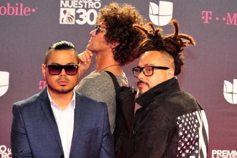 Members of the musical band Locos Por Juana pose on his arrival to the carpet of the 30th edition of the Lo Nuestro Award to the Latin Music, at the American Airlines Arena in Miami, USA, 22 February 2018. Famous and popular Latinos parade in carpet of Lo Nuestro Award !ACHTUNG: NUR REDAKTIONELLE NUTZUNG!  Copyright: xGIORGIOxVIERAx MIA00 20180223-636549581628471071