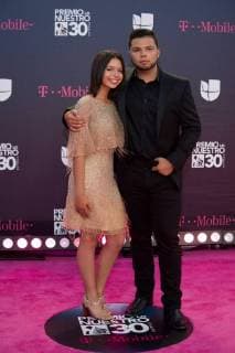Mexican singers Leonardo (R) and Angela Aguilar (L), sons of Mexican singer Pepe Aguilar, pose on his arrival to the carpet of the 30th edition of the Lo Nuestro Award to the Latin Music, at the American Airlines Arena in Miami, USA, 22 February 2018. Famous and popular Latinos parade in carpet of Lo Nuestro Award !ACHTUNG: NUR REDAKTIONELLE NUTZUNG!  Copyright: xGIORGIOxVIERAx MIA00 20180223-636549592765511989