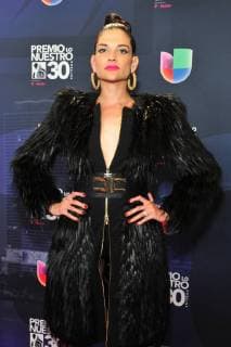 Spanish singer Natalia Jimenez poses on his arrival to the carpet of the 30th edition of the Lo Nuestro Award to the Latin Music, at the American Airlines Arena in Miami, USA, 22 February 2018. Famous and popular Latinos parade in carpet of Lo Nuestro Award !ACHTUNG: NUR REDAKTIONELLE NUTZUNG!  Copyright: xGIORGIOxVIERAx MIA00 20180223-636549614422679989