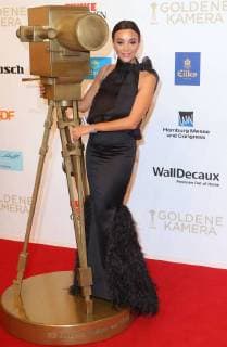 Verona Pooth at the presentation of the Golden Camera in the fair Hamburg Karolinenstrasse Copyright imago stock people GmbH Tinkeres Date 22 02 2018 Golden Camera
