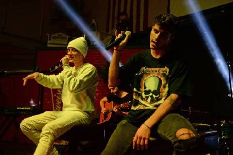 FORT LAUDERDALE FL - FEBRUARY 23: Jack Gilinsky and Jack Johnson of Jack and Jack perform during the Marjory Stoneman Douglas High School benefit concert to support families and the community effected by this tragedy held at Revolution Live on February 23, 2018 in Fort Lauderdale, Florida. Copyright: xmpi04x