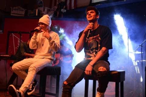 FORT LAUDERDALE FL - FEBRUARY 23: Jack Gilinsky and Jack Johnson of Jack and Jack perform during the Marjory Stoneman Douglas High School benefit concert to support families and the community effected by this tragedy held at Revolution Live on February 23, 2018 in Fort Lauderdale, Florida. Copyright: xmpi04x