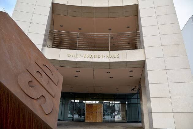 Federal headquarters of the SPD on 20 01 2018 in Berlin The Federal Center of the SPD is located in the Willy Brandt building in Berlin Kreuzberg xJFJPGx