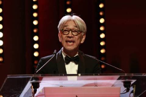 RyÅ «ichi Sakamoto Jury member of the international jury of the Berlinale speaks on stage at the 68 Berlinale on 24 02 2018 in Berlin at the Berlinale Palast RyÅ« ichi Sakamoto Jury member of the international jury of the Berlinale speaks on stage at the 68 Berlinale on 24 02 2018 in Berlin in the Berlinale Palast