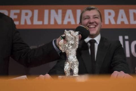 Actor Anthony Bajon Silver Bear Best Actor La priere at Radio Berlins Berlinale Nighttalk on the occasion of the 68th Berlin International Film Festival 68 Berlin International Film Festival