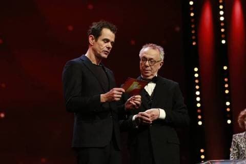 LR Tom Tykwer Jury President and Dieter Kosslick Berlinale boss on stage for the award ceremony of the Berlinale Palast Hall on 24 02 2018 in Berlinale LR Tom Tykwer Jury President and Dieter Kosslick Berlinale boss on stage at the closing ceremony of the 68 Berlinale am 24 02 2018 in Berlin at the Berlinale Palast