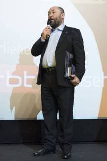 Director Timur Bekmambetov with the Panorama Audience Award for the film PROFILE during the presentation of the Panorama Audience Award on the occasion of the 68th Berlin International Film Festival 68 Berlin International Film Festival