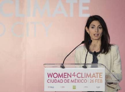 Roma s Mayoress Virginia Raggi takes part in the inauguration of the second Summit of Women for Climate in Mexico City, Mexico, 26 February 2018. The summit, organized by the Climate Leadership Group C40, gathers 92 mayors from around the world today. Mexico City s Mayor wants to involve children against climate change !ACHTUNG: NUR REDAKTIONELLE NUTZUNG!  Copyright: xMarioxGuzmanx CMX003 20180226-636552706983108747