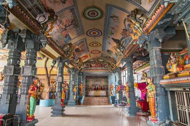 Interior of the Sri Kailasanathar Swami Devasthanam or captains temple is the oldest Hindu temple of Colombos capital of Sri Lanka  1097803429