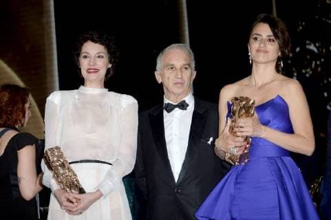 Französischer Filmpreis Cesar - Preisverleihung 43eme ceremonie des CESAR. Salle. 43th movie Cesar awards at Salle Pleyel. Inside ceremony room. 224656 2018-03-02 Salle Pleyel Paris France Cruz, Penelope; Balibar, Jeanne; Terzian, Alain  Copyright: xArnal-Degunx STAR_224656_025