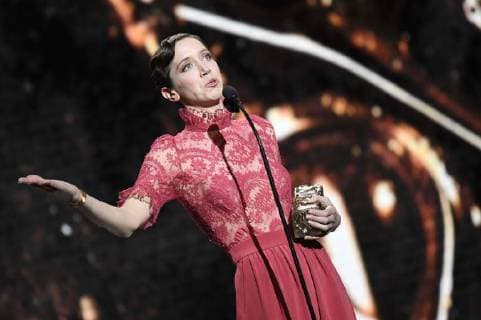 Französischer Filmpreis Cesar - Preisverleihung 43eme ceremonie des CESAR. Scene. 43th movie Cesar awards at Salle Pleyel. Stage. 224657 2018-03-02 Salle Pleyel Paris France Giraudeau, Sara  Copyright: xArnal-Degunx STAR_224657_055