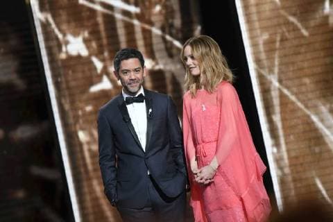 Französischer Filmpreis Cesar - Preisverleihung 43eme ceremonie des CESAR. Scene. 43th movie Cesar awards at Salle Pleyel. Stage. 224657 2018-03-02 Salle Pleyel Paris France Paradis, Vanessa; Payet, Manu  Copyright: xArnal-Degunx STAR_224657_091