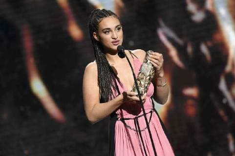 Französischer Filmpreis Cesar - Preisverleihung 43eme ceremonie des CESAR. Scene. 43th movie Cesar awards at Salle Pleyel. Stage. 224657 2018-03-02 Salle Pleyel Paris France Jordana, Camélia  Copyright: xArnal-Degunx STAR_224657_121