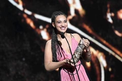 Französischer Filmpreis Cesar - Preisverleihung 43eme ceremonie des CESAR. Scene. 43th movie Cesar awards at Salle Pleyel. Stage. 224657 2018-03-02 Salle Pleyel Paris France Jordana, Camélia  Copyright: xArnal-Degunx STAR_224657_127