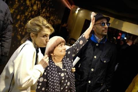 Französischer Filmpreis Cesar - After Party 43eme ceremonie des CESAR. Fouquets. 43the movie CESAR awards. After party at Fouquets restaurant on Champs Elysees. 224660 2018-03-02 Salle Pleyel Paris France Gayet, Julie; JR  Copyright: xArnal-Degunx STAR_224660_007