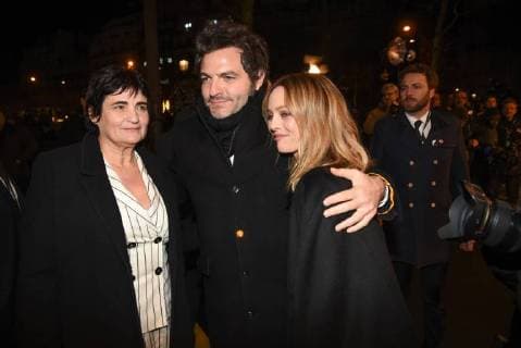 Französischer Filmpreis Cesar - After Party 43eme ceremonie des CESAR. Fouquets. 43the movie CESAR awards. After party at Fouquets restaurant on Champs Elysees. 224660 2018-03-02 Salle Pleyel Paris France Paradis, Vanessa; Chedid, Matthieu ( M chanteur)  Copyright: xArnal-Degunx STAR_224660_017