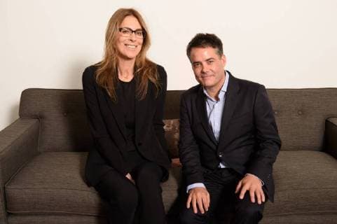 March 2, 2018 - Beverly Hills, California, U.S. - Presenter Kathryn Bigelow with Sebastian Lelio, director of the Oscar nominated foreign film A Fantastic Woman (Chile), at the reception for the Foreign Language Film Award category for the 90th Oscars on Friday. Beverly Hills U.S. - ZUMAz03_ 20180302_shf_z03_194 Copyright: xPhilxMcCartenx