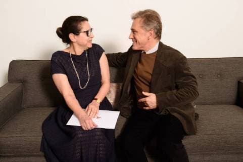 March 2, 2018 - Beverly Hills, California, U.S. - ILDIKO ENYEDI director of the Oscar nominated foreign film On Body and Soul (Hungary), with presenter CHRISTOPH WALTZ at the reception for the Foreign Language Film Award category for the 90th Oscars on Friday. Beverly Hills U.S. - ZUMAz03_ 20180302_shf_z03_196 Copyright: xPhilxMcCartenx