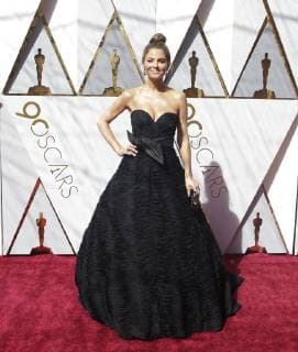 Maria Menounos arrives on the red carpet for the 90th annual Academy Awards at the Dolby Theatre in the Hollywood section of Los Angeles on March 4, 2018.  LAP20180304004 JOHNxANGELILLO