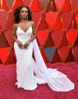 Writer Janet Mock arrives on the red carpet for the 90th annual Academy Awards at the Dolby Theatre in the Hollywood section of Los Angeles on March 4, 2018.  LAP20180304832 JIMxRUYMEN