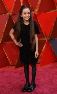 Bana al-Abed arrives on the red carpet for the 90th annual Academy Awards at the Dolby Theatre in the Hollywood section of Los Angeles on March 4, 2018.  LAP20180304341 JIMxRUYMEN