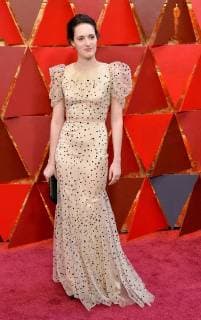 Actor Phoebe Waller-Bridge arrives on the red carpet for the 90th annual Academy Awards at the Dolby Theatre in the Hollywood section of Los Angeles on March 4, 2018.  LAP20180304363 JIMxRUYMEN