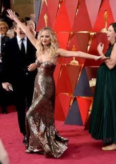 Actor Jennifer Lawrence arrives on the red carpet for the 90th annual Academy Awards at the Dolby Theatre in the Hollywood section of Los Angeles on March 4, 2018.  LAP20180304869 JIMxRUYMEN