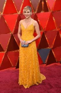 Actor Greta Gerwig arrives on the red carpet for the 90th annual Academy Awards at the Dolby Theatre in the Hollywood section of Los Angeles on March 4, 2018.  LAP20180304375 JIMxRUYMEN
